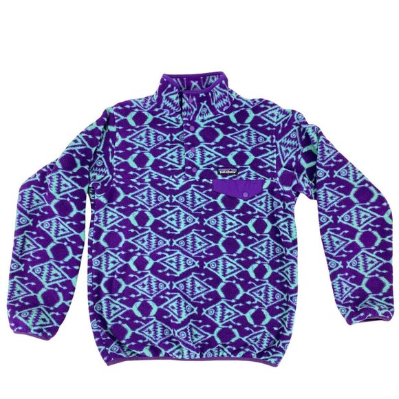 Patagonia Jackets & Blazers - Patagonia Snap T Synchilla Womens Ikat Big Fish Small Purple